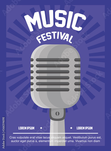 poster music festival, musical creative invitation