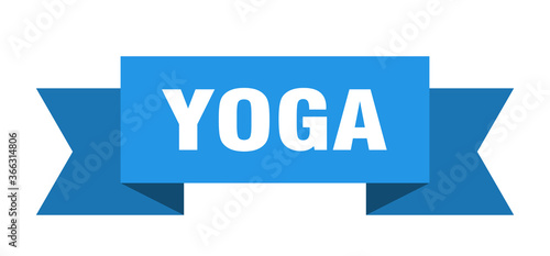 yoga ribbon. yoga paper band banner sign