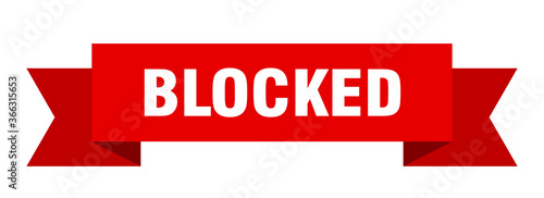 blocked ribbon. blocked paper band banner sign