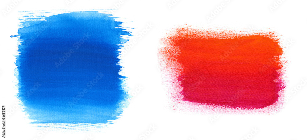 水彩 絵具テクスチャ 青色と赤色背景素材 Stock Illustration Adobe Stock