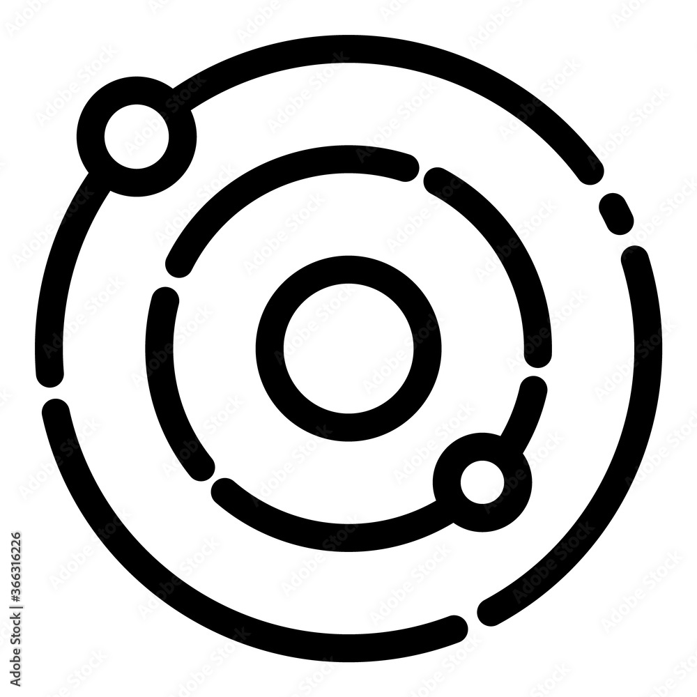 Solar System Flat Icon Isolated On White Background Solar System Flat Icon Isolated On White Background