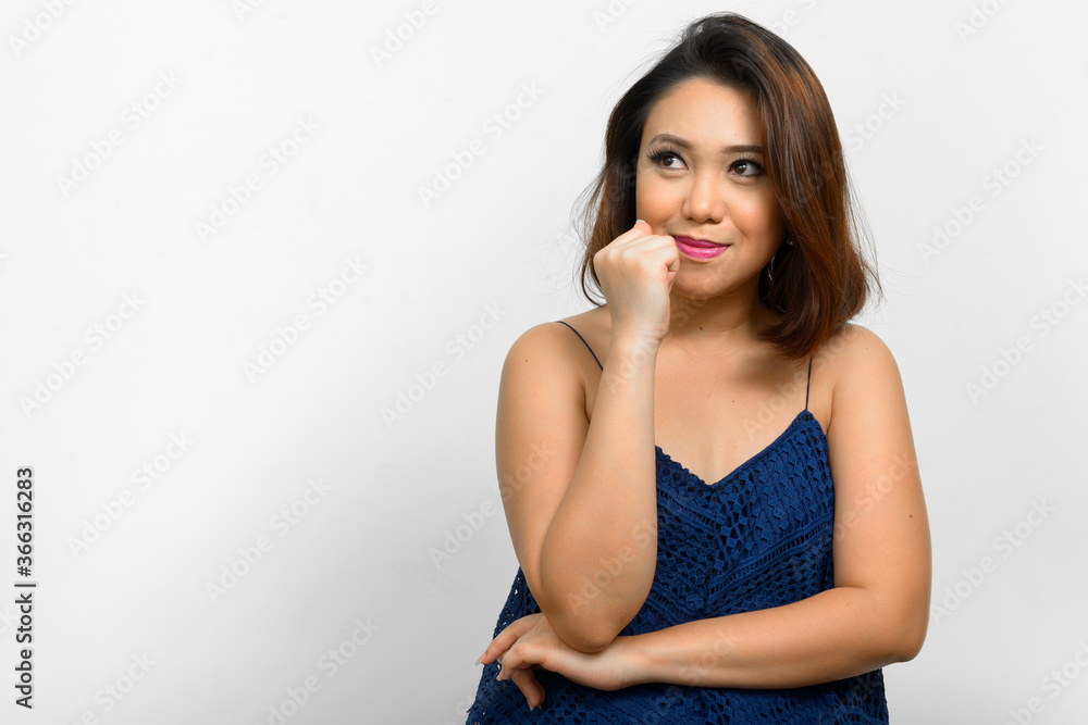 Portrait of young Asian woman with short hair Portrait of young Asian woman with short hair