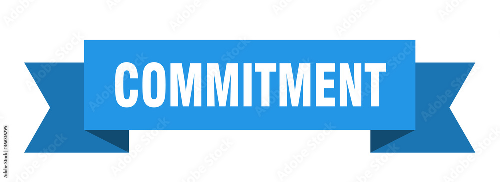commitment ribbon. commitment paper band banner sign