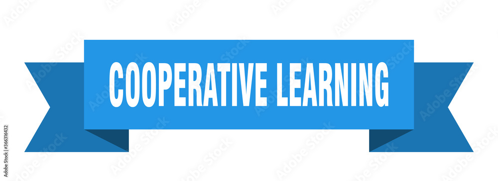 cooperative learning ribbon. cooperative learning paper band banner sign cooperative learning ribbon. cooperative learning paper band banner sign