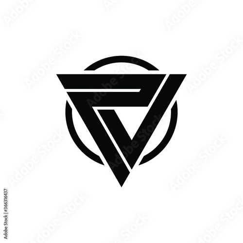 Letter PV logo design vector. simple monogram icon