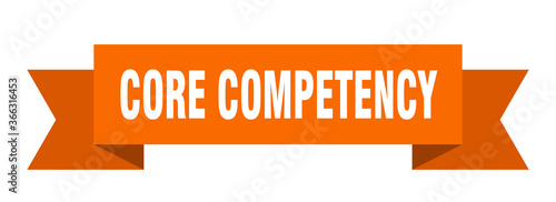 core competency ribbon. core competency paper band banner sign