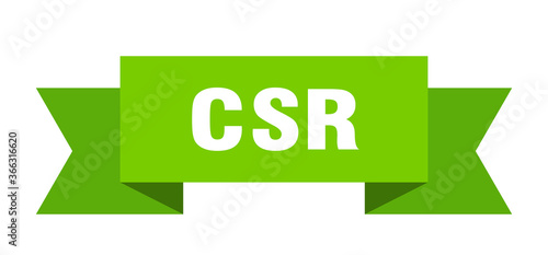 csr ribbon. csr paper band banner sign