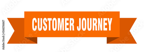 customer journey ribbon. customer journey paper band banner sign
