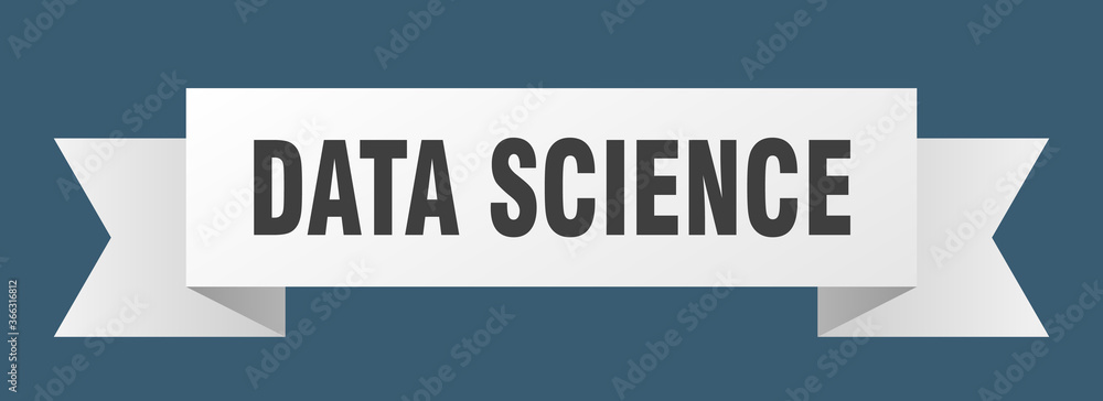data science ribbon. data science paper band banner sign
