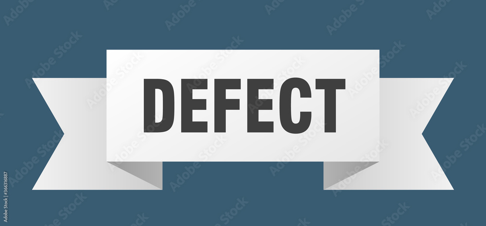 defect ribbon. defect paper band banner sign defect ribbon. defect paper band banner sign