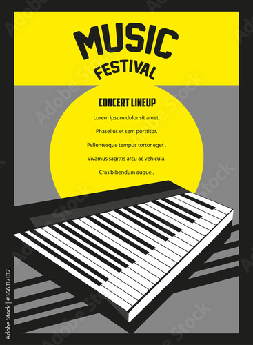 music festival poster with musical instrument