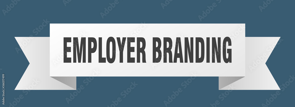 employer branding ribbon. employer branding paper band banner sign