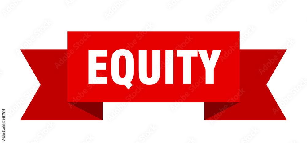 equity ribbon. equity paper band banner sign equity ribbon. equity paper band banner sign