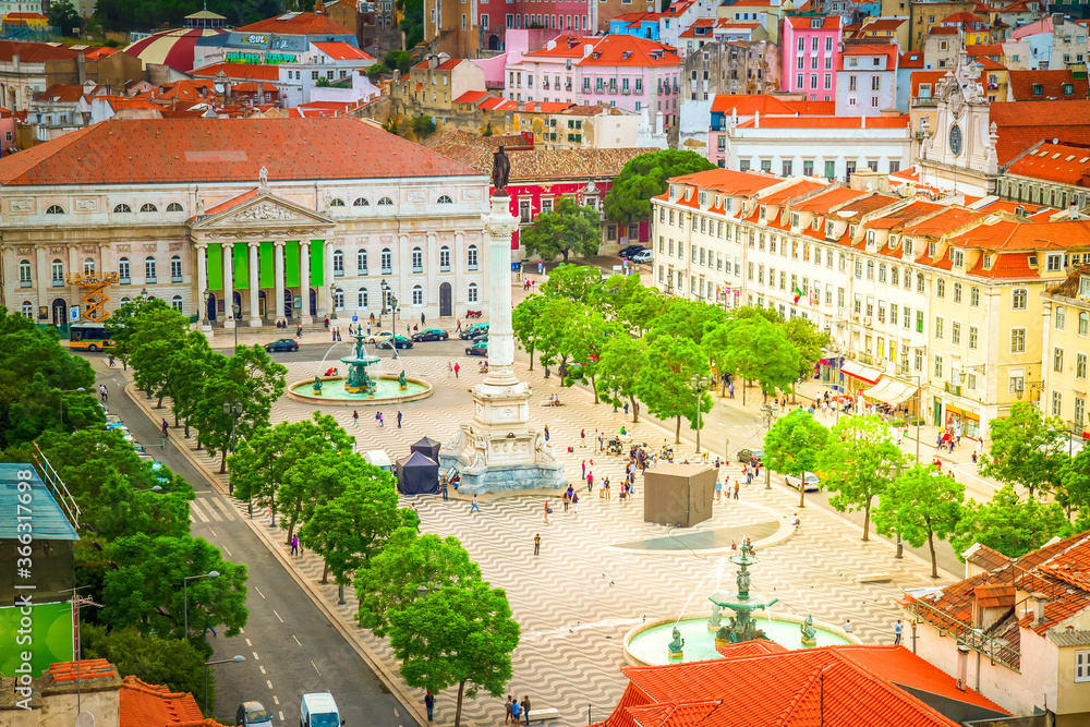Naklejka premium Rossio square, Lisbon