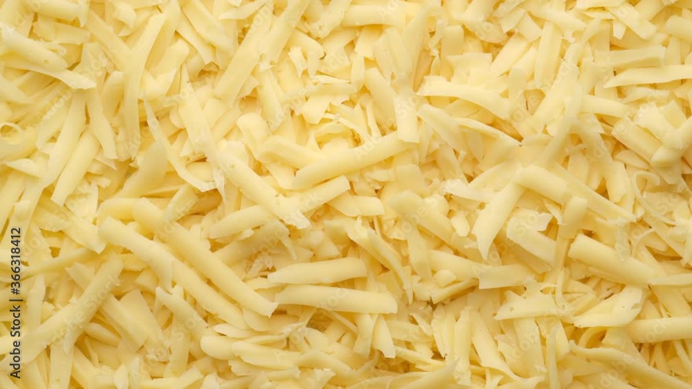 grated cheese rotating top view grated cheese rotating top view