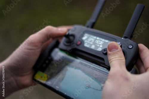 Controlling a drone via remote control 