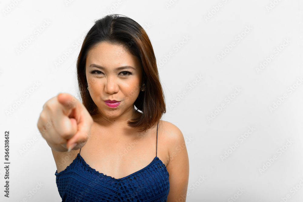 Portrait of young Asian woman with short hair Portrait of young Asian woman with short hair