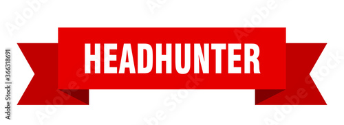 headhunter ribbon. headhunter paper band banner sign