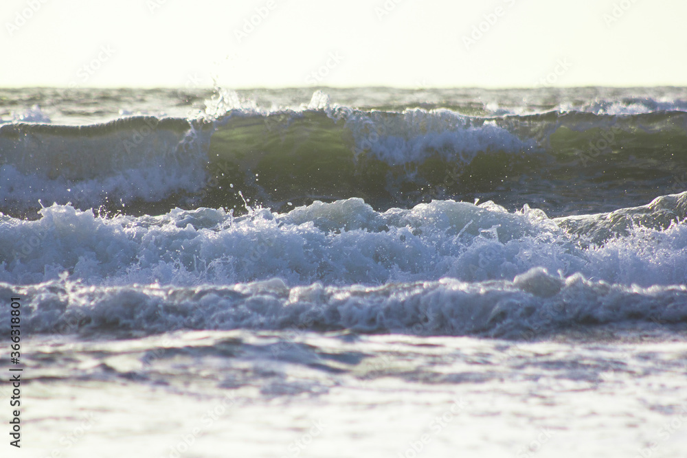 waves on the beach