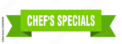 chef's specials ribbon. chef's specials paper band banner sign