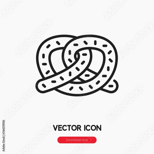 pretzel icon vector sign symbol
