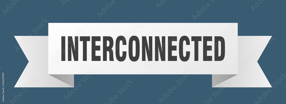interconnected ribbon. interconnected paper band banner sign