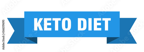keto diet ribbon. keto diet paper band banner sign