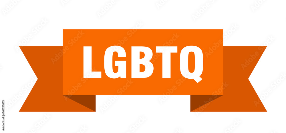 lgbtq ribbon. lgbtq paper band banner sign lgbtq ribbon. lgbtq paper band banner sign