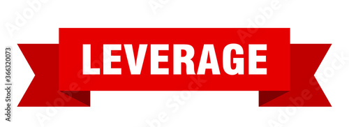 leverage ribbon. leverage paper band banner sign