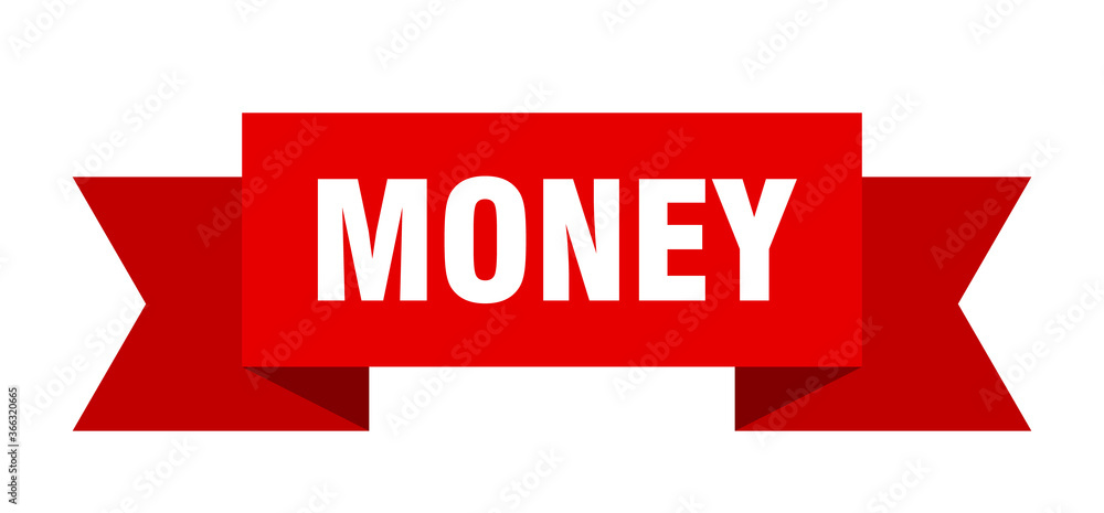 money ribbon. money paper band banner sign money ribbon. money paper band banner sign
