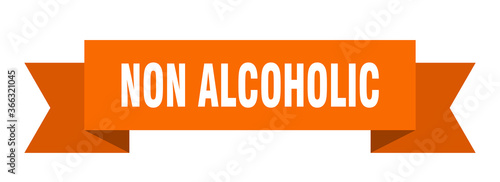 non alcoholic ribbon. non alcoholic paper band banner sign