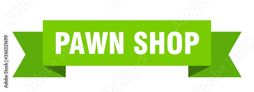 pawn shop ribbon. pawn shop paper band banner sign