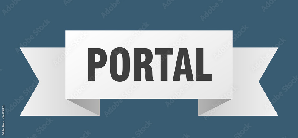 portal ribbon. portal paper band banner sign portal ribbon. portal paper band banner sign
