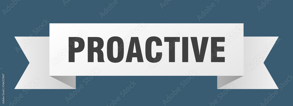 proactive ribbon. proactive paper band banner sign proactive ribbon. proactive paper band banner sign