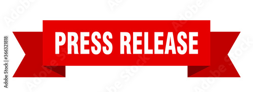 press release ribbon. press release paper band banner sign