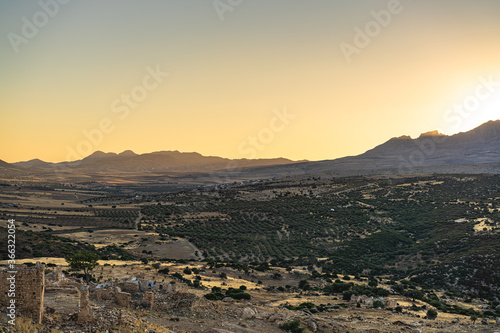 The djebel Zaghouan in the sunset