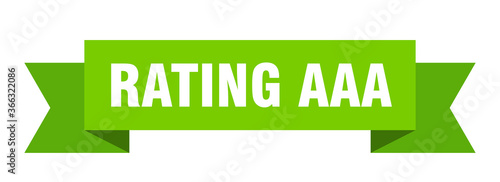 rating aaa ribbon. rating aaa paper band banner sign