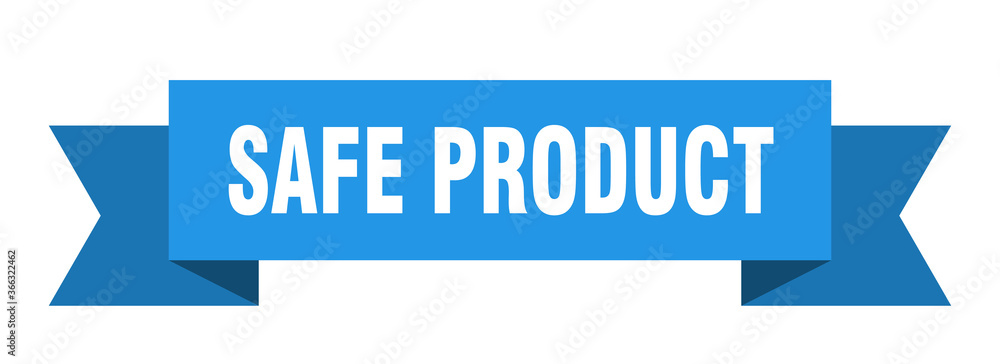 safe product ribbon. safe product paper band banner sign safe product ribbon. safe product paper band banner sign