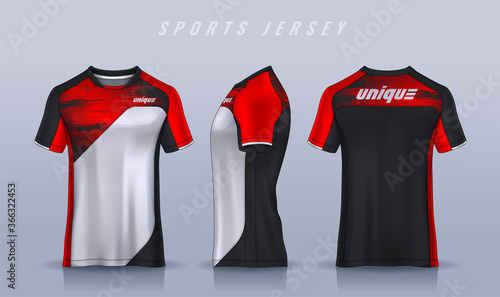 t-shirt sport design template, Soccer jersey mockup for football club. uniform front and back view.
