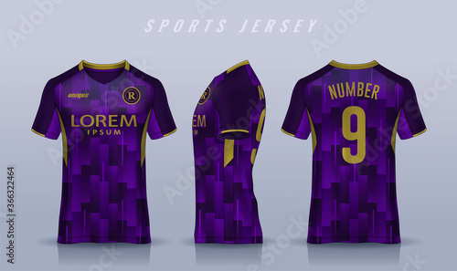 t-shirt sport design template, Soccer jersey mockup for football club. uniform front and back view.
