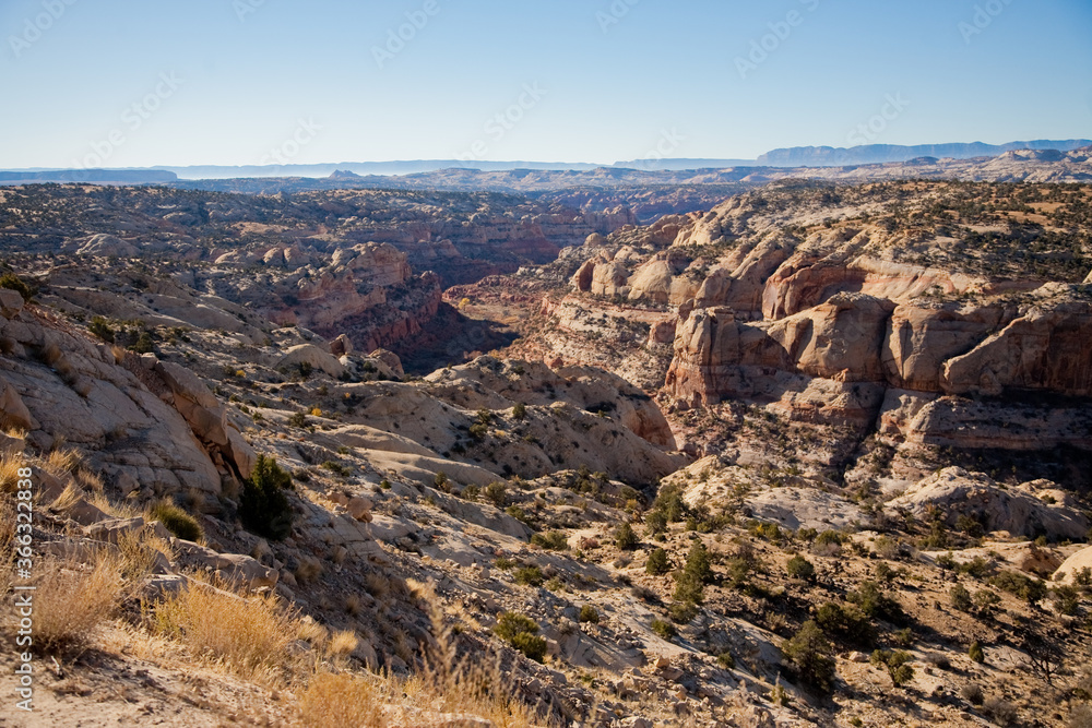 a view from the road between Grand Staircase-Escalante National Monument and Zion National Park, Utah