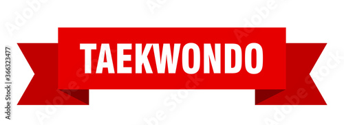 taekwondo ribbon. taekwondo paper band banner sign