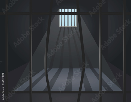 Prison bars cell. vector illustration