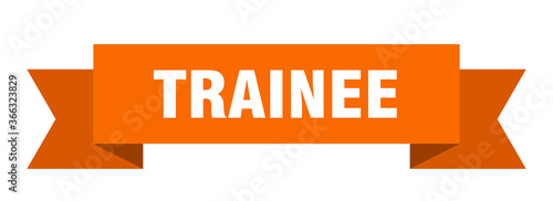trainee ribbon. trainee paper band banner sign