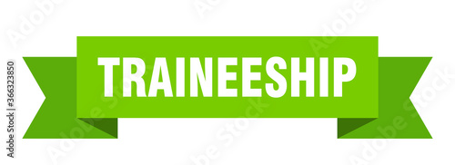 traineeship ribbon. traineeship paper band banner sign