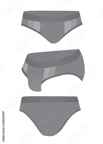 Men grey swim suit. vector illustration 