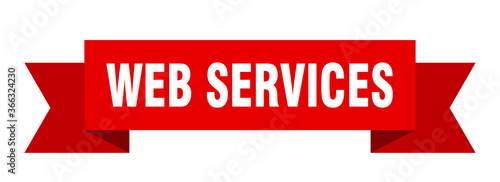 web services ribbon. web services paper band banner sign