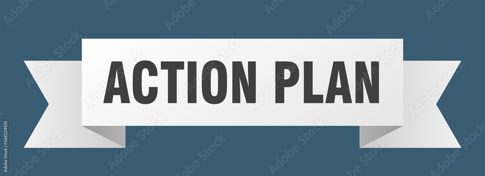 action plan ribbon. action plan paper band banner sign action plan ribbon. action plan paper band banner sign