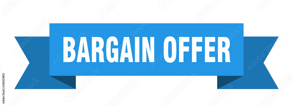 bargain offer ribbon. bargain offer paper band banner sign bargain offer ribbon. bargain offer paper band banner sign