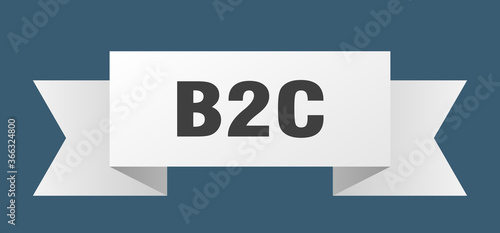 b2c ribbon. b2c paper band banner sign